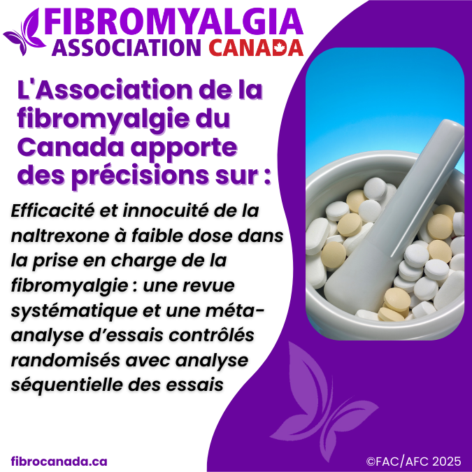 Low Dose Naltrexone - Fibromyalgia Association Canada information graphic